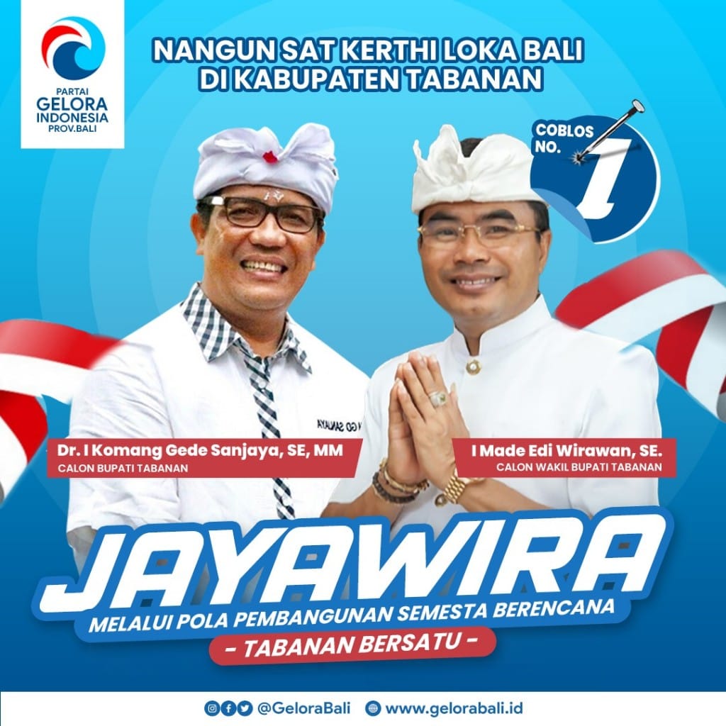 Kini Giliran Tabanan, Partai Gelora Bali Resmi Mendukung Paket No 1 ...